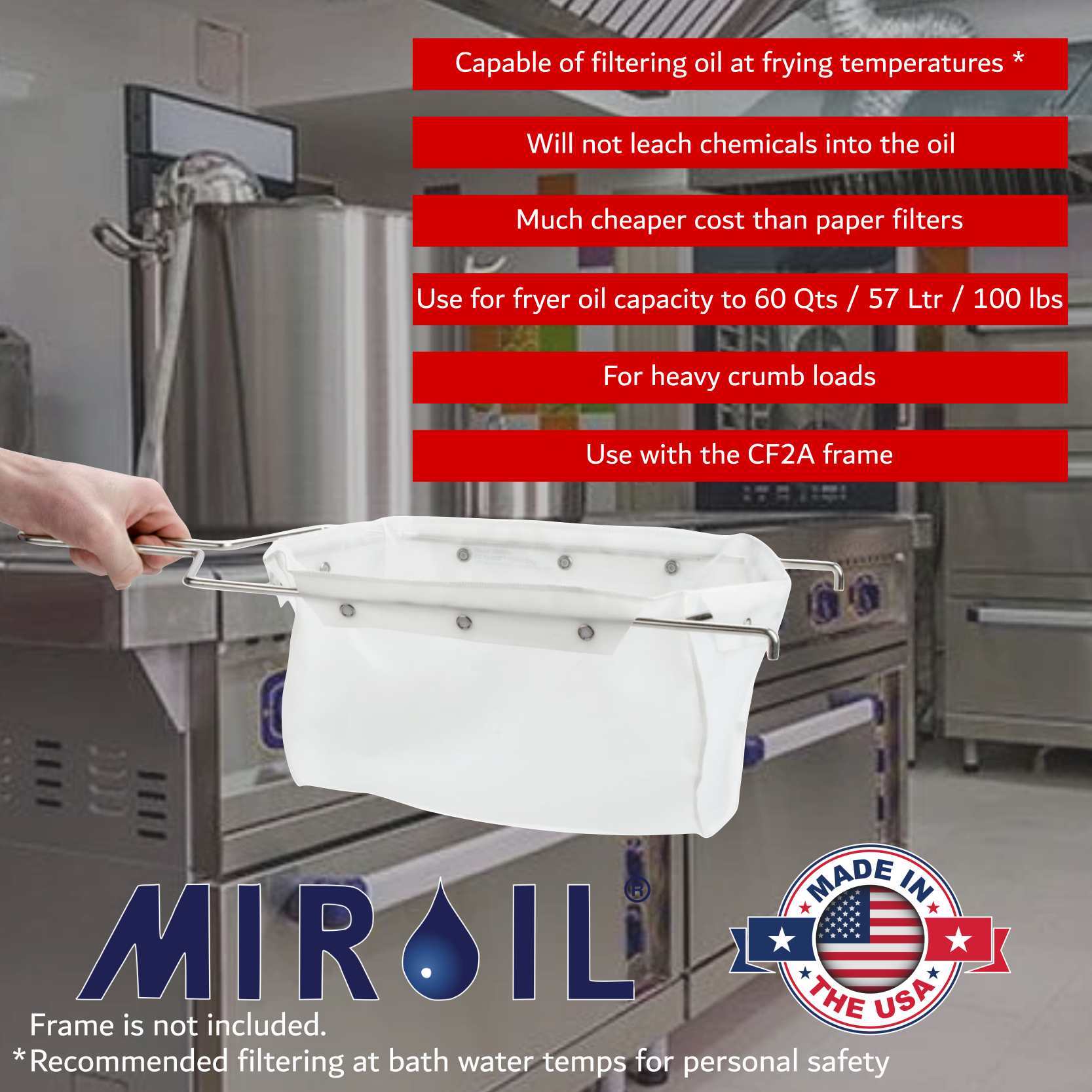 Miroil Frypowder C-Size Oil Stabilizer - Case Of 46 Packets For Commercial Fryers